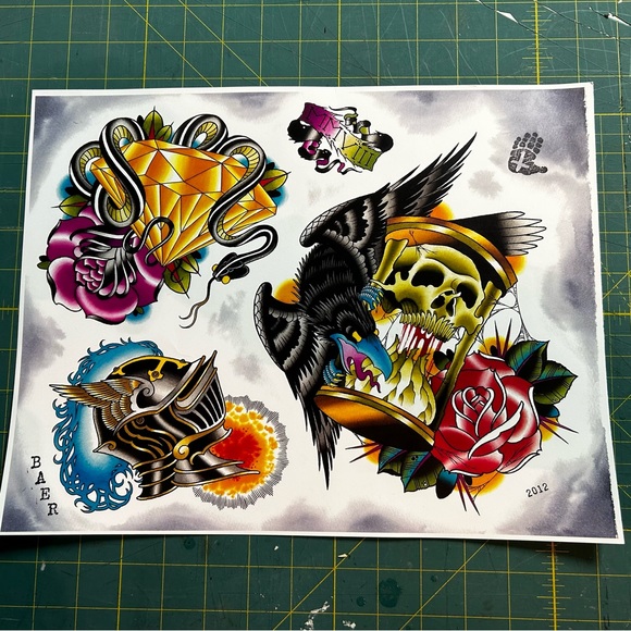 Curt Baer of Championship Tattoo 2012 Flash Art set - Picture 2 of 7